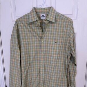 Lacoste Men's Casual Green Checkered Shirt